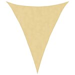 vidaXL Voile d'ombrage sable 3x4x4 m 100   polyester oxford