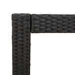 vidaXL Table d'appoint de jardin dessus en bois noir 60x40x75 cm