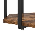 Table d'appoint vidaXL 2 Pièces en chêne fumé  bois d'ingénierie et métal