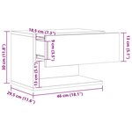 vidaXL Table de chevet murale vieux bois