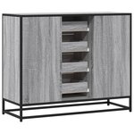 vidaXL Buffet sonoma gris 92x35x76 cm bois d'ingénierie