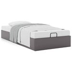 vidaXL Cadre de lit ottoman sans matelas gris 90x190 cm similicuir