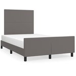 vidaXL Cadre de lit sans matelas gris 120x190 cm similicuir