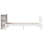 vidaXL Lit bibliothèque sans matelas blanc 90x200cm bois de pin massif