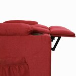 vidaXL Fauteuil inclinable Rouge bordeaux Tissu