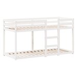 vidaXL Lit superposé sans matelas blanc 90x200 cm bois de pin massif