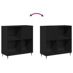Meuble de rangement vidaXL Noir Chêne 84 5x38x89 cm Bois d'ingénierie