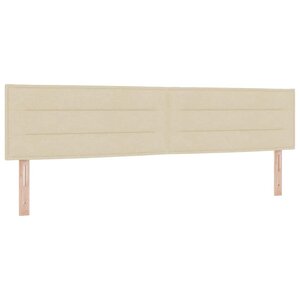 vidaXL Tête de lit LED avec des lumières à LED Crème 200 cm tissu