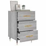 vidaXL Table de chevet sonoma gris 40x40x66 cm bois d'ingénierie