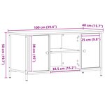 Meuble TV vidaXL Artisan Chêne 100x40x50 cm Bois d'ingénierie et Acier