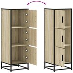 vidaXL Buffet haut chêne sonoma 35 5x35x106 5 cm bois ingénierie métal