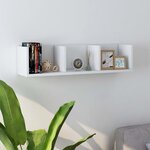 vidaXL Étagère murale à CD Blanc 75x18x18 cm Bois d'ingénierie