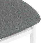 vidaXL Chaises à manger coussins 2 Pièces blanc bois massif caoutchouc
