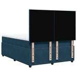 vidaXL Sommier à lattes de lit et matelas bleu 140x190 cm velours