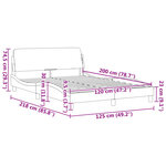 vidaXL Cadre de lit Dover taupe 120x200 cm tissu