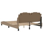 vidaXL Cadre de lit avec LED sans matelas cappuccino 140x190 cm