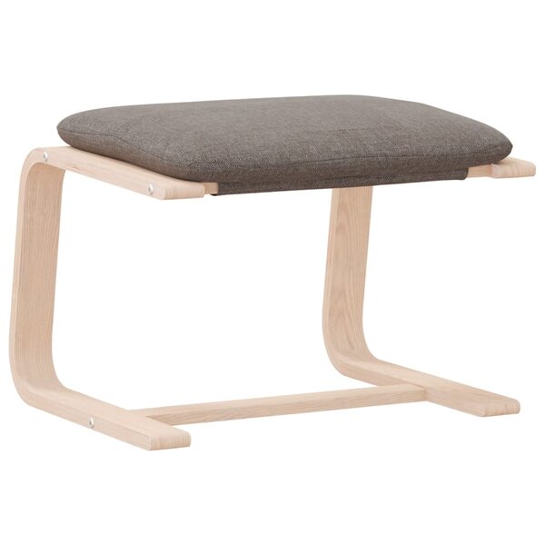 vidaXL Repose-pied Taupe 51x41x40 cm Tissu