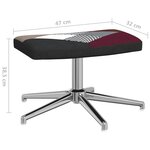 vidaXL Chaise de relaxation avec tabouret Patchwork Tissu