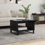 vidaXL Table basse Chêne noir 60 x 50 x 40 cm Bois d'ingénierie