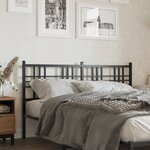 vidaXL Tête de lit métal noir 160 cm