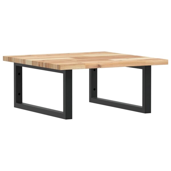 vidaXL Étagère de vasque murale acier et bois massif d'acacia