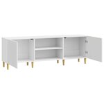 vidaXL Meuble TV Blanc brillant 150 x 31 x 50 cm Bois d'ingénierie