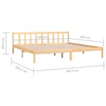 vidaXL Cadre de lit bois de pin massif 180x200 cm super king