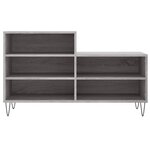 vidaXL Armoire à chaussures Sonoma gris 102x36x60 cm Bois d'ingénierie