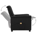 vidaXL Fauteuil de massage Noir Tissu