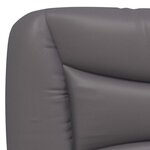 vidaXL Cadre de lit avec tête de lit Gris 90x200 cm Similicuir