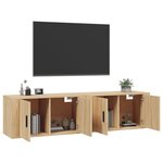 vidaXL Meubles TV muraux 2 Pièces chêne sonoma 80x34 5x40 cm