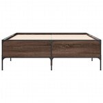 vidaXL Cadre de lit sans matelas chêne marron 135x190 cm