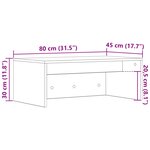 vidaXL Bureau mural Chêne fumé 80 x 45 x 30 cm Bois d'ingénierie