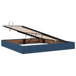 vidaXL Lit avec rangement et matelas avec matelas Bleu 200 x 200 cm