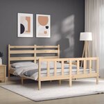 vidaXL Cadre de lit sans matelas 160x200 cm bois massif de pin