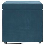 vidaXL Tabouret Bleu 41 x 41 x 40 cm Velours et Bois Composite