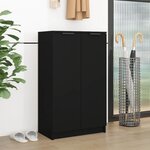 vidaXL Armoire à chaussures noir 59x35x100 cm bois d'ingénierie