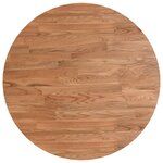 vidaXL Dessus de table rond Marron clair Ø50x1 5 cm Bois chêne traité