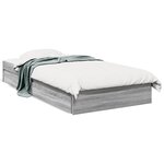 vidaXL Cadre de lit avec tiroirs sans matelas sonoma gris 100x200 cm