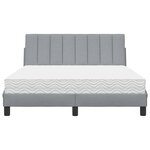 vidaXL Lit avec matelas Hanko gris clair 140x200 cm tissu