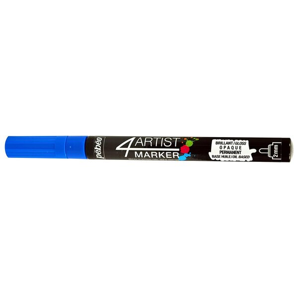 Marqueur peinture 4artist pointe ogive 2 mm bleu foncé pébéo