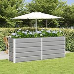 vidaXL Jardinière Gris clair 480 x 50 x 45 cm Acier galvanisé