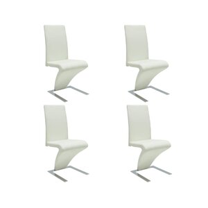 vidaXL Chaises à manger lot de 4 blanc similicuir