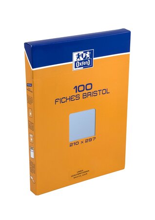 Étui 100 fiches bristol 210 g, Blanc 5 x 5, DIN A5 OXFORD