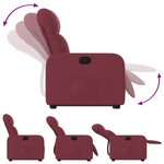 vidaXL Fauteuil inclinable rouge bordeaux tissu