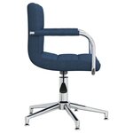 Vidaxl chaise pivotante de bureau bleu tissu