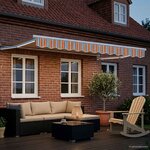 vidaXL Store rétractable manuel avec LEDs 3 x 2 5 m