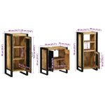 vidaXL Ensemble de mobilier de salle de bain 3 Pièces Bois Recyclé Solide