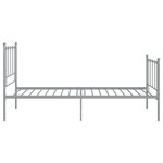 vidaXL Cadre de lit sans matelas gris métal 100x200 cm