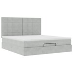 VidaXL Cadre de lit ottoman et matelas gris clair 160x200cm velours